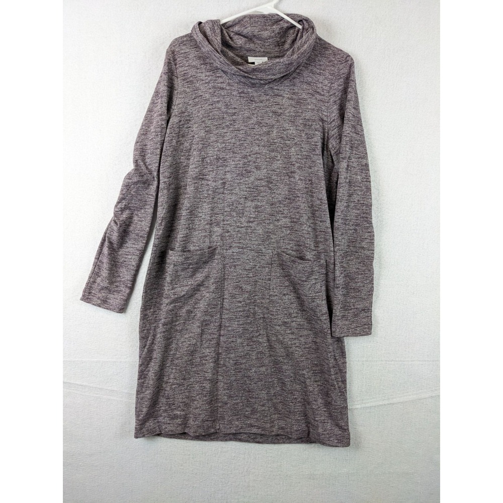 Pure Jill Womens Tunic‎ Dress S Tall Cowl Neck Cotton Blend Purple
